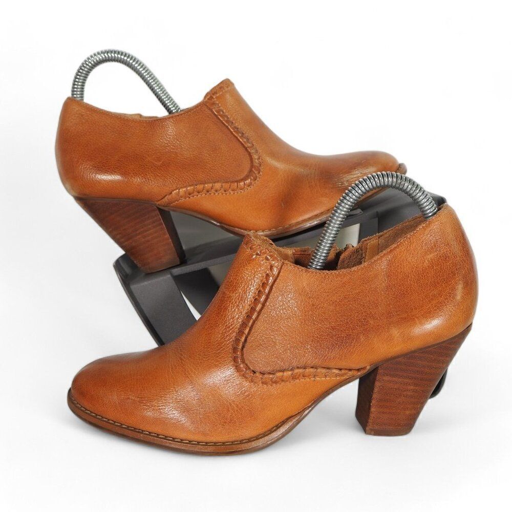 Jack Rogers Kyle Ankle Boots Brown Leather‎ Women's 8M